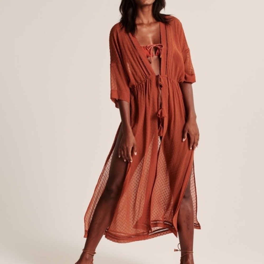 🔥 Abercrombie & Fitch Tie-Front Duster Coverup 🔥